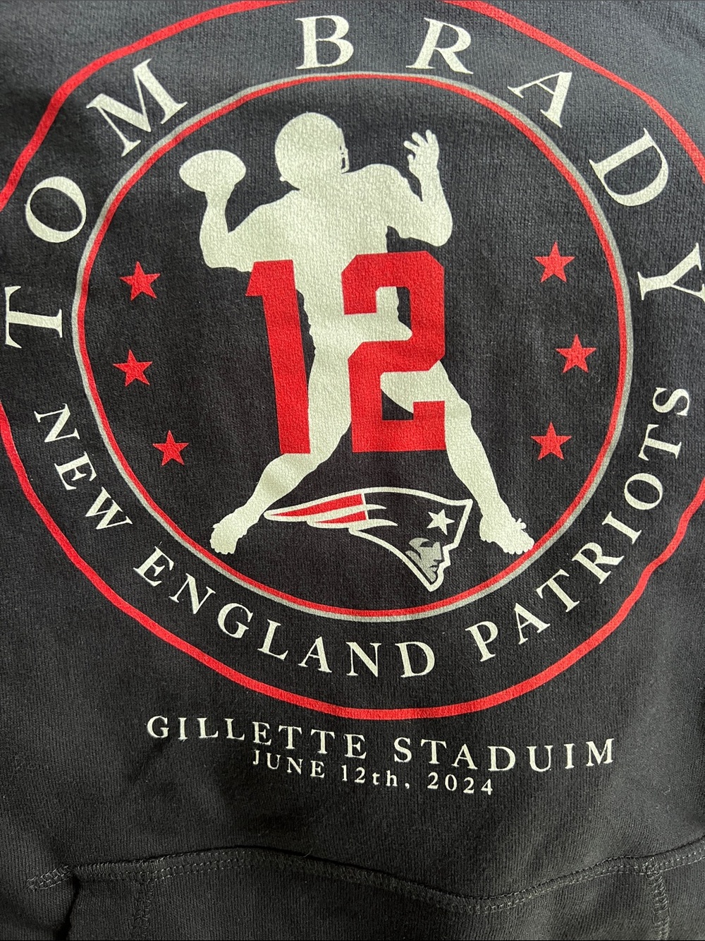47 Tom Brady Hall of Fame Inductee Hoodie purchased at Gillette